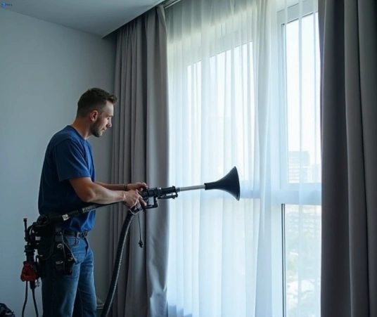 Professional commercial curtain cleaning process equipment Matty Curtain Cleaning cabramatta-nsw